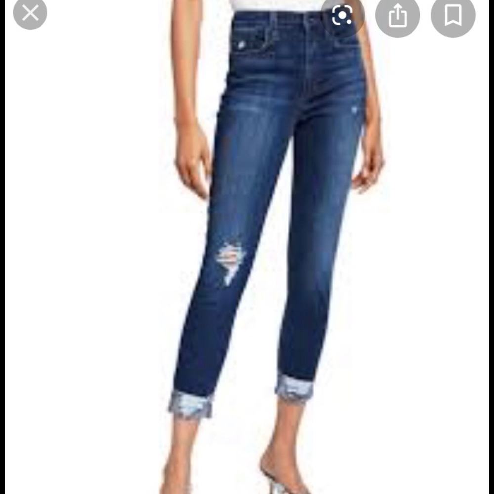 Joes Jeans destroyed frayed hem cropped jeans - 28